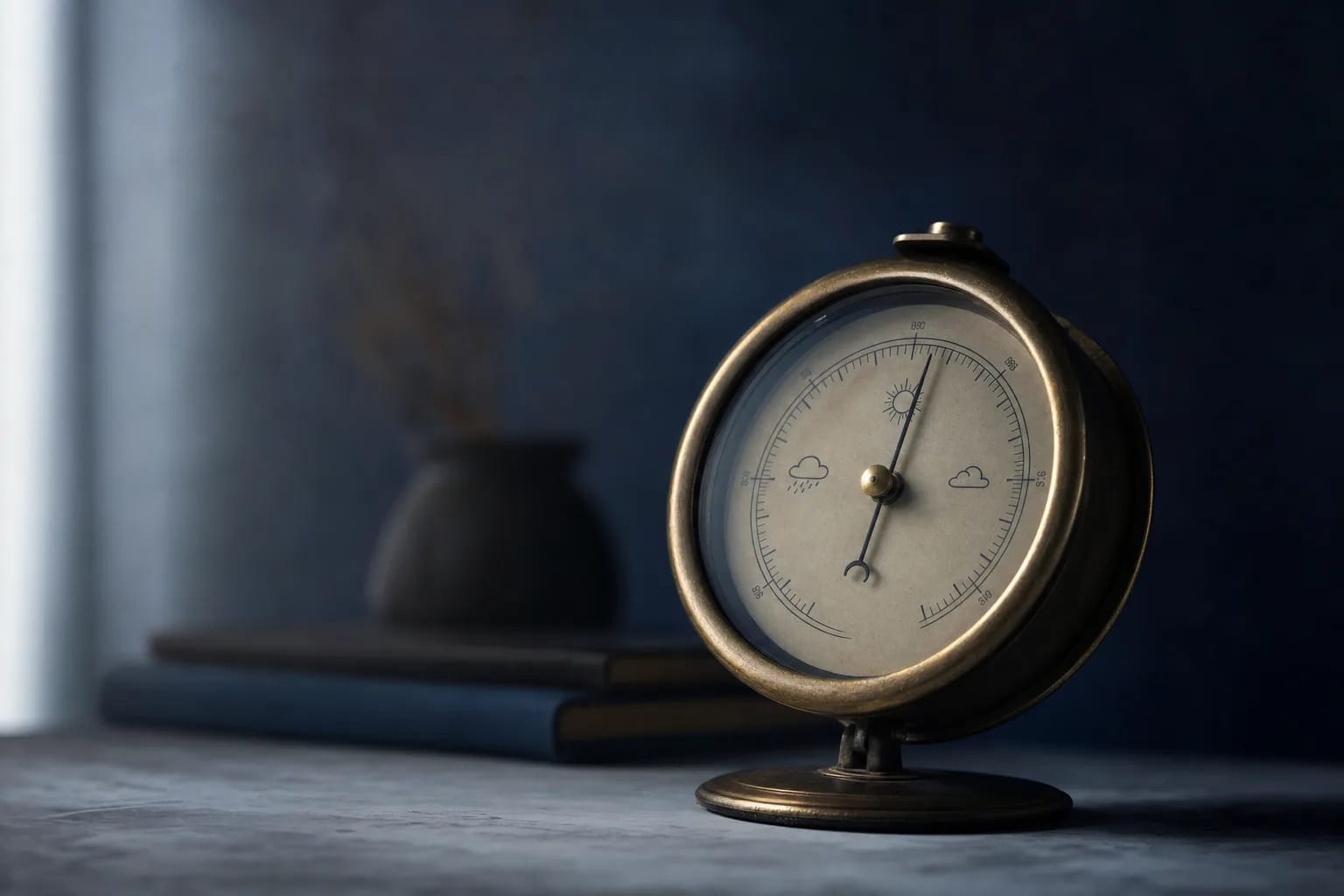 KI-generiertes Bild: Ein analoges Barometer
